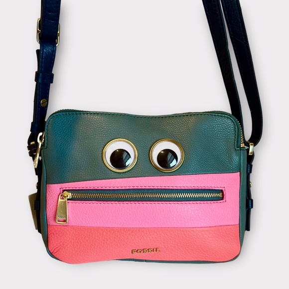 Fossil Bags Nwt Fossil Piper Bot Toaster Googly Eyes Bag Pebbled